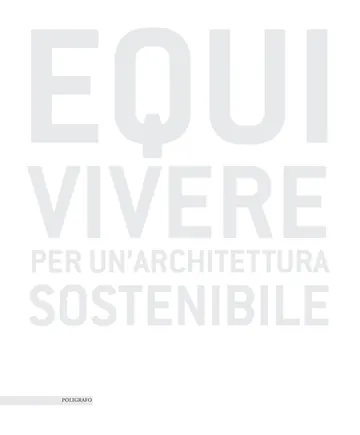 Copertina di «Equivivere. Per un'architettura sostenibile», Il Poligrafo